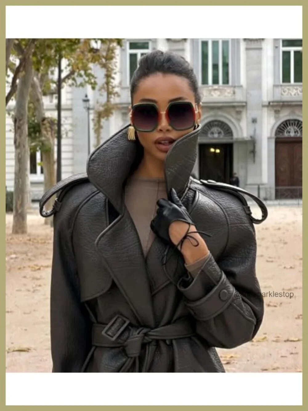 Oversized Hexagon Fashion Sunglasses UV400 Protection for Women